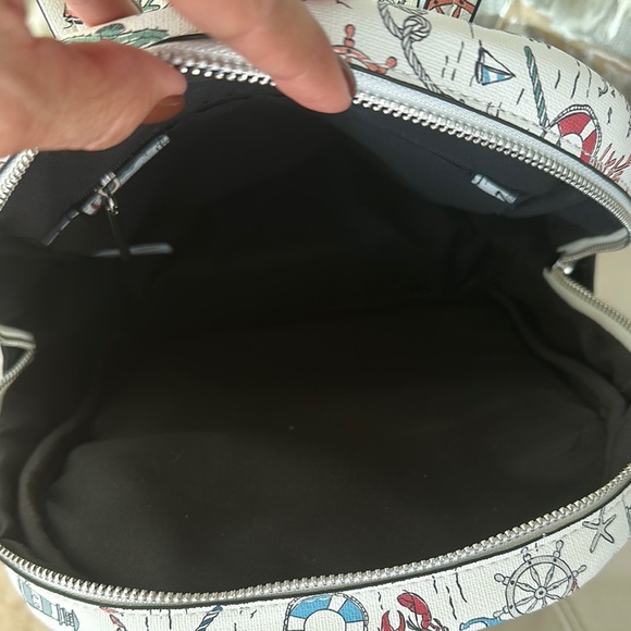 White Whimsical Backpack with All-Over Print - Picture 3 of 5